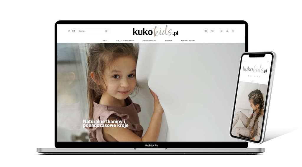 Notebook macbook 16 doplněný iphonem pro zobrazení internetových obchodů vytvořených v PrestaShopu od 4ADstudio