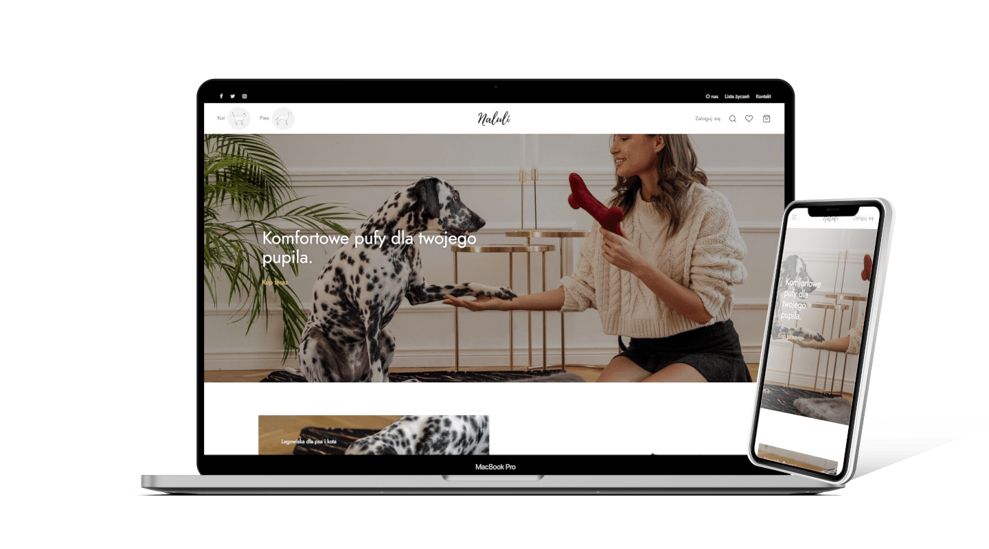 Zdjęcie przedstawiające przykład strony OnePage stworzonej przez firmę 4AD.