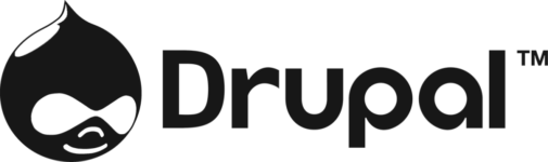 Czarno-białe logo Drupal